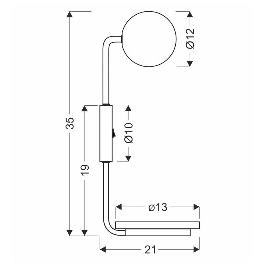 Zidna lampa PONIO 1xG9/25W/230V crna/buk