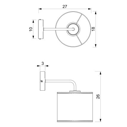 Zidna lampa RATTAN 1xE27/60W/230V ratan