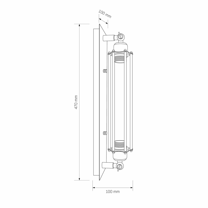 Zidna lampa RETRO 1xE27/20W/230V crna