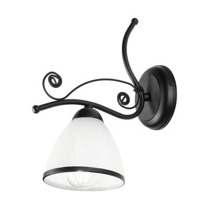 Zidna lampa RETRO 1xE27/60W/230V crna/bela