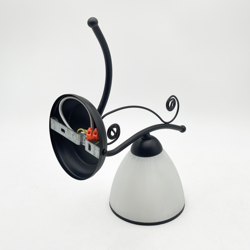 Zidna lampa RETRO 1xE27/60W/230V crna/bela