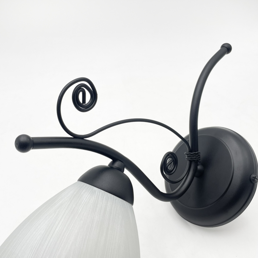 Zidna lampa RETRO 1xE27/60W/230V crna/bela