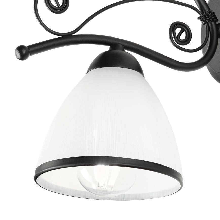 Zidna lampa RETRO 1xE27/60W/230V crna/bela