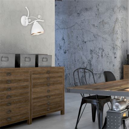 Zidna lampa RETRO II 1xE27/60W/230V bela