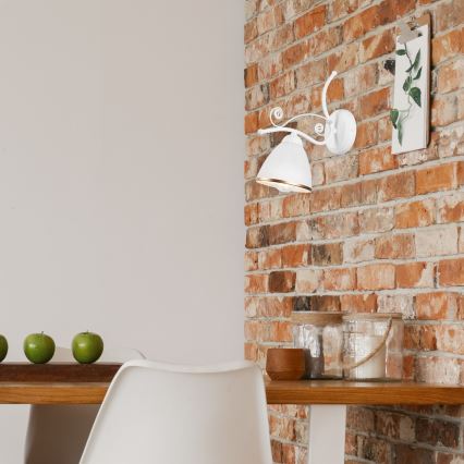 Zidna lampa RETRO II 1xE27/60W/230V bela