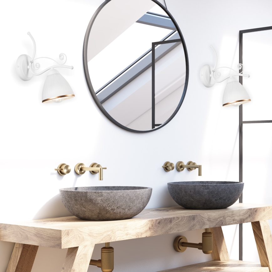 Zidna lampa RETRO II 1xE27/60W/230V bela