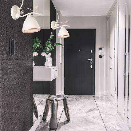 Zidna lampa RETRO II 1xE27/60W/230V bela patina