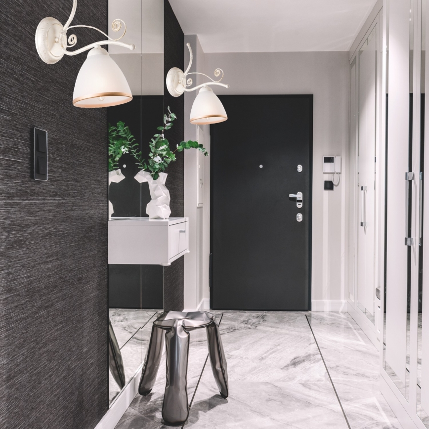 Zidna lampa RETRO II 1xE27/60W/230V bela patina