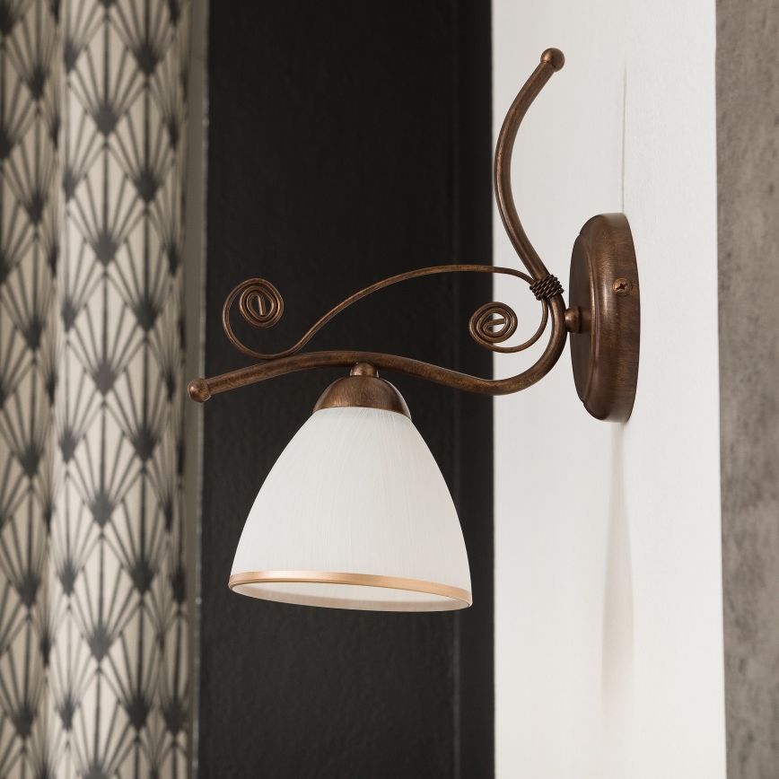Zidna lampa RETRO II 1xE27/60W/230V bronza patina