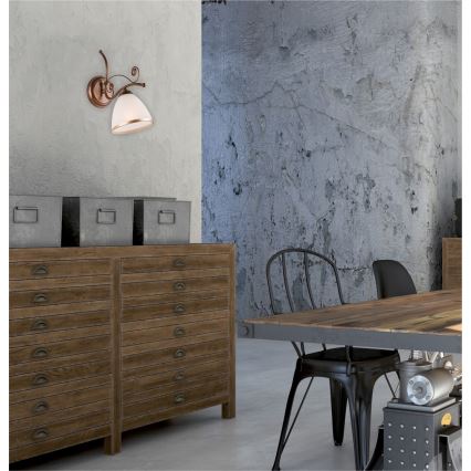 Zidna lampa RETRO II 1xE27/60W/230V bronza patina