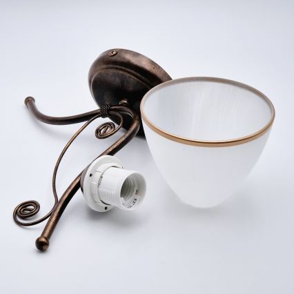 Zidna lampa RETRO II 1xE27/60W/230V bronza patina