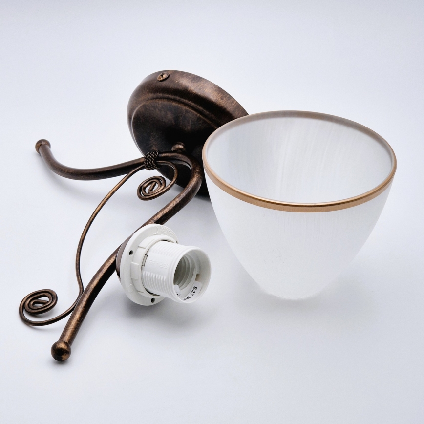 Zidna lampa RETRO II 1xE27/60W/230V bronza patina