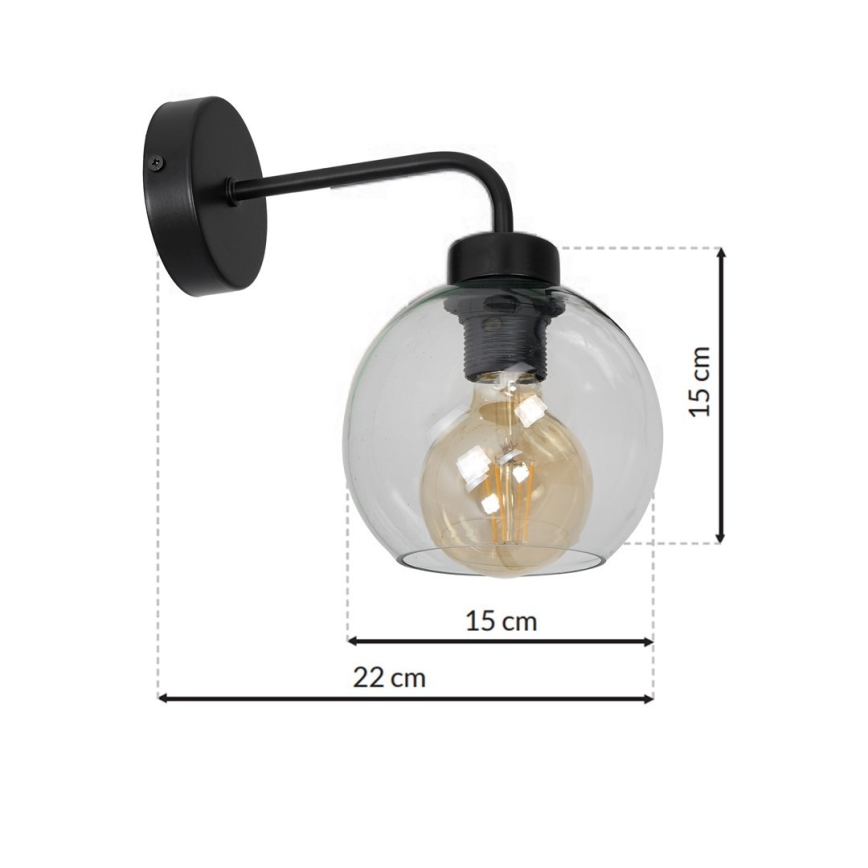 Zidna lampa SOFIA 1xE27/60W/230V prozirna