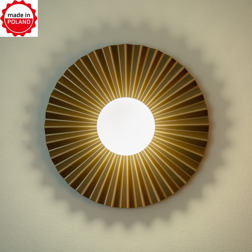 Zidna lampa SUNPLISS 1xG9/10W/230V prečnik 35 cm zlatna/krem