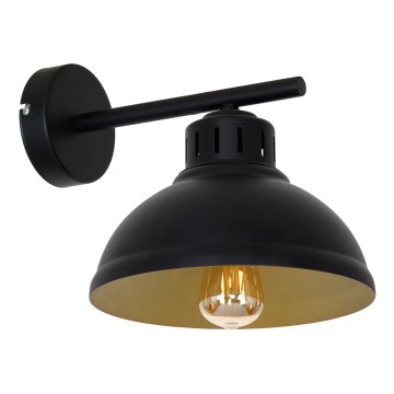 Zidna lampa SVEN 1xE27/15W/230V crna/zlatna