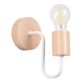 Zidna lampa TIMBO 1xE27/15W/230V bela/bež/buk