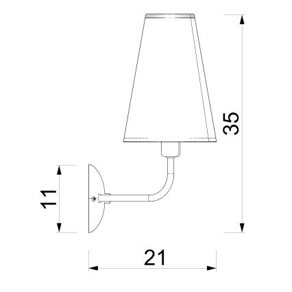 Zidna lampa TORTOLA 2xE14/15W/230V braon/krem