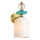 Zidna lampa TROPEA 1xE27/15W/230V zlatna/zadimljena ružičasta/plava/bela
