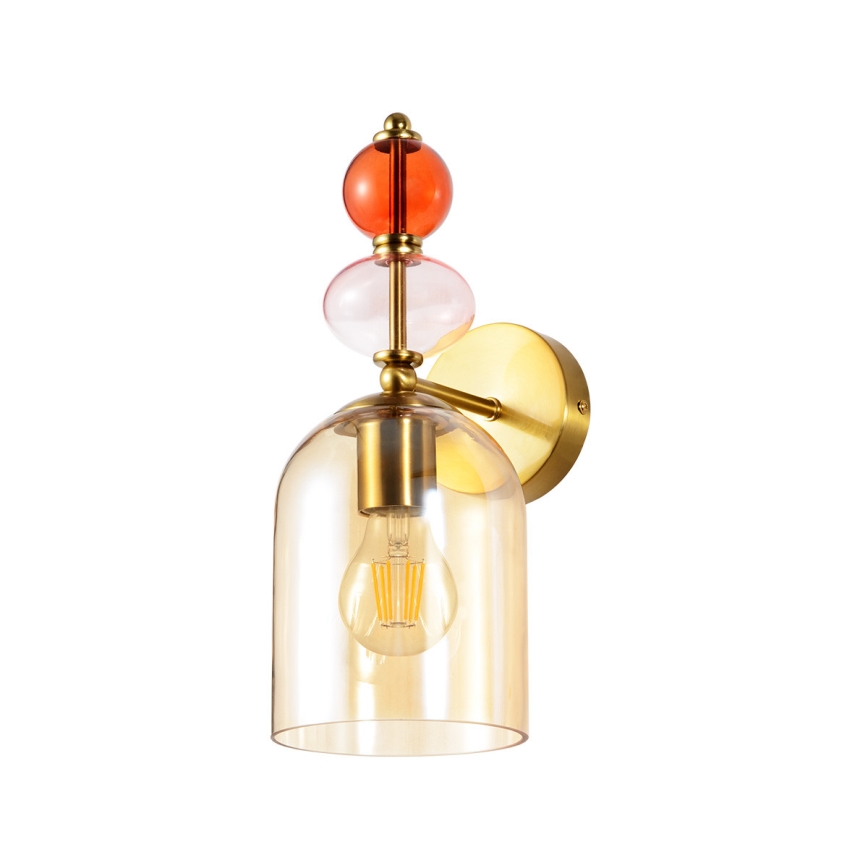 Zidna lampa TROPEA 1xE27/15W/230V zlatna/zadimljeno-bež