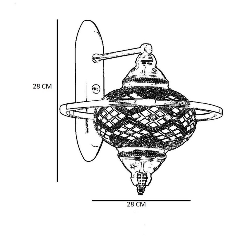 Zidna lampa YENI 1xE27/40W/230V bronzana