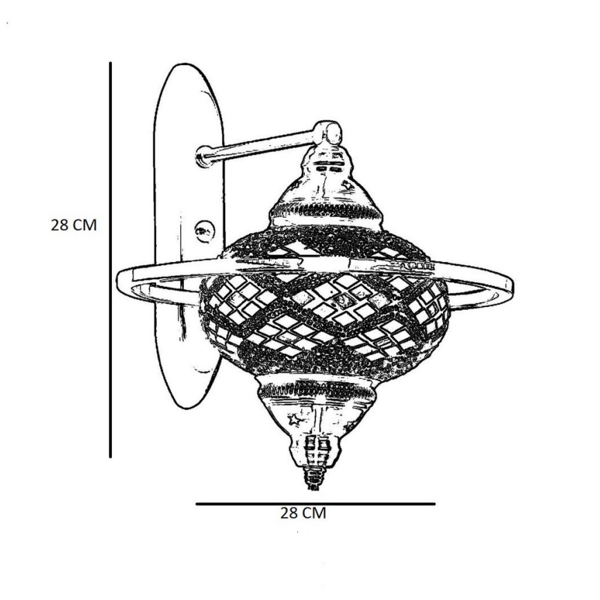 Zidna lampa YENI 1xE27/40W/230V bronzana