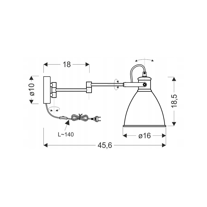 Zidna lampica ESPERA 1xE27/40W/230V