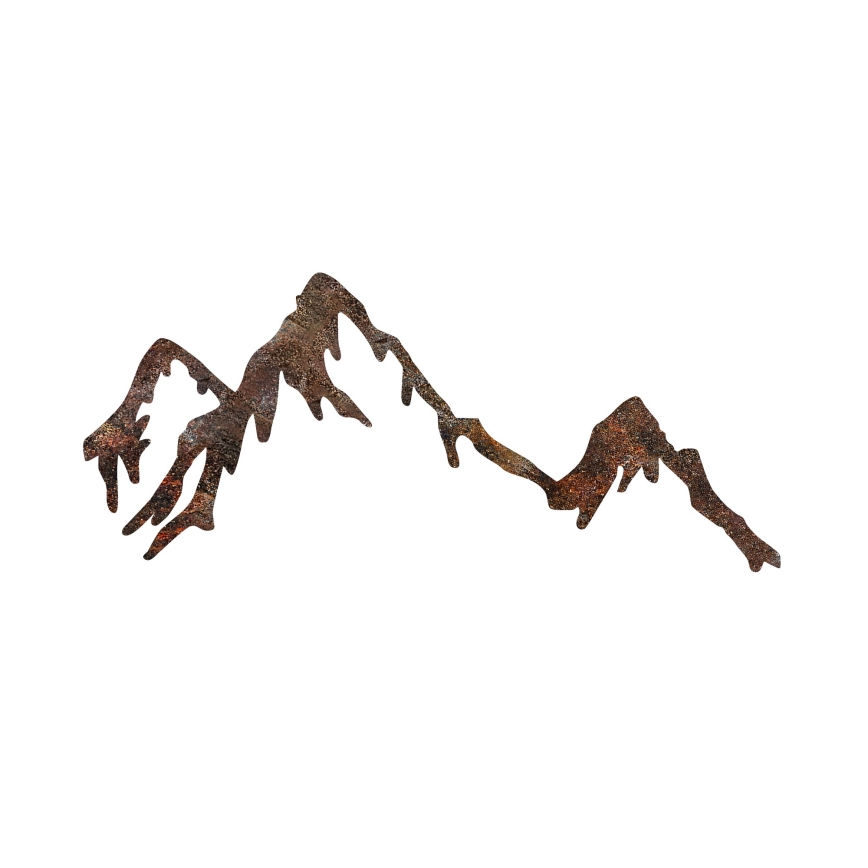Zidna metalna dekoracija 45x70 cm – motiv planina