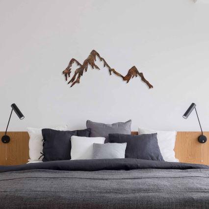 Zidna metalna dekoracija 45x70 cm – motiv planina