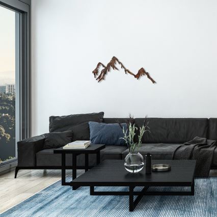 Zidna metalna dekoracija 45x70 cm – motiv planina