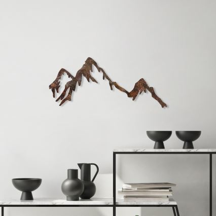 Zidna metalna dekoracija 45x70 cm – motiv planina