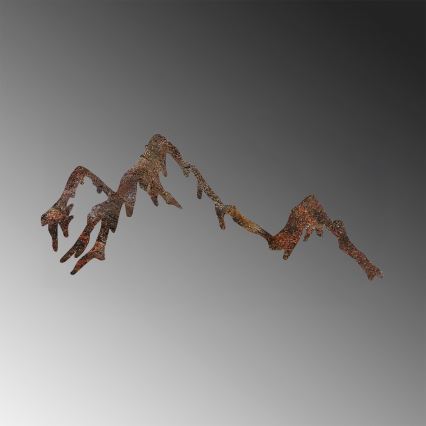 Zidna metalna dekoracija 45x70 cm – motiv planina