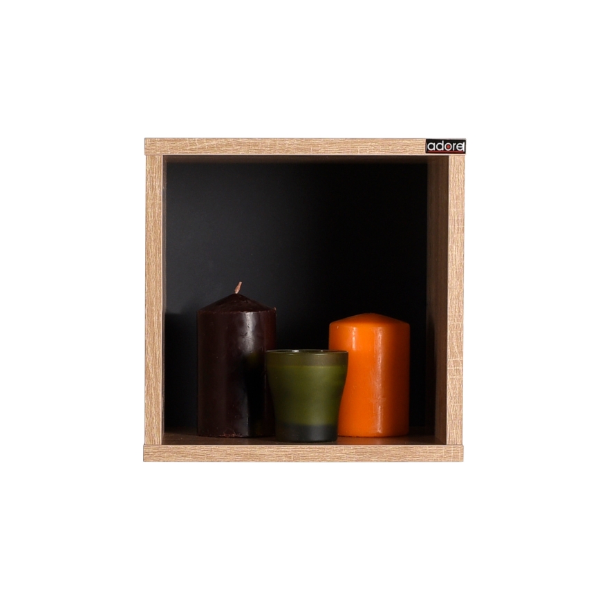 Zidna polica 33x33 cm braon