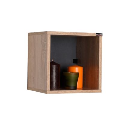 Zidna polica 33x33 cm braon