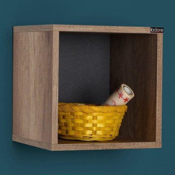 Zidna polica 33x33 cm, braon