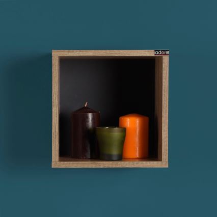 Zidna polica 33x33 cm, braon