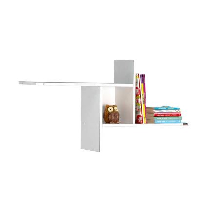 Zidna polica 50x100 cm, sjajna bela