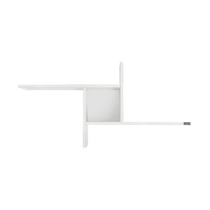 Zidna polica 50x100 cm, sjajna bela