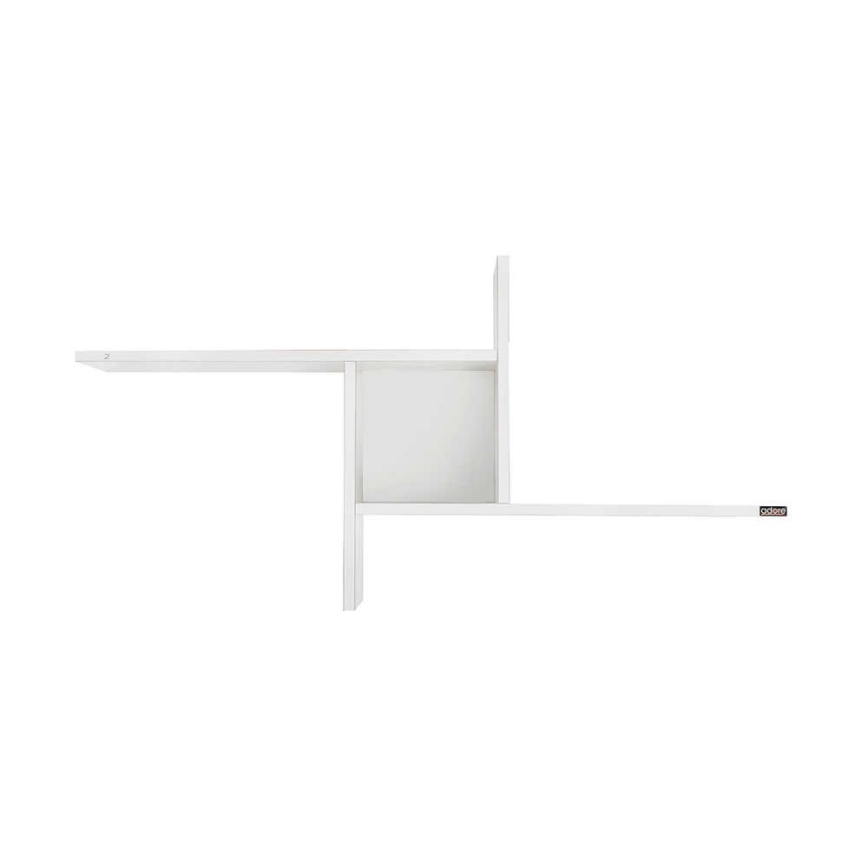 Zidna polica 50x100 cm, sjajna bela