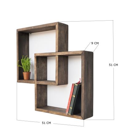 Zidna polica 51x51 cm od smreke