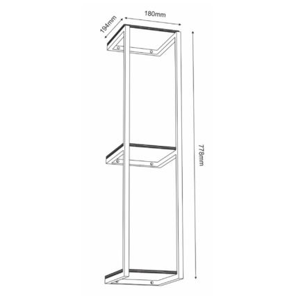 Zidna polica 77,5x18 cm