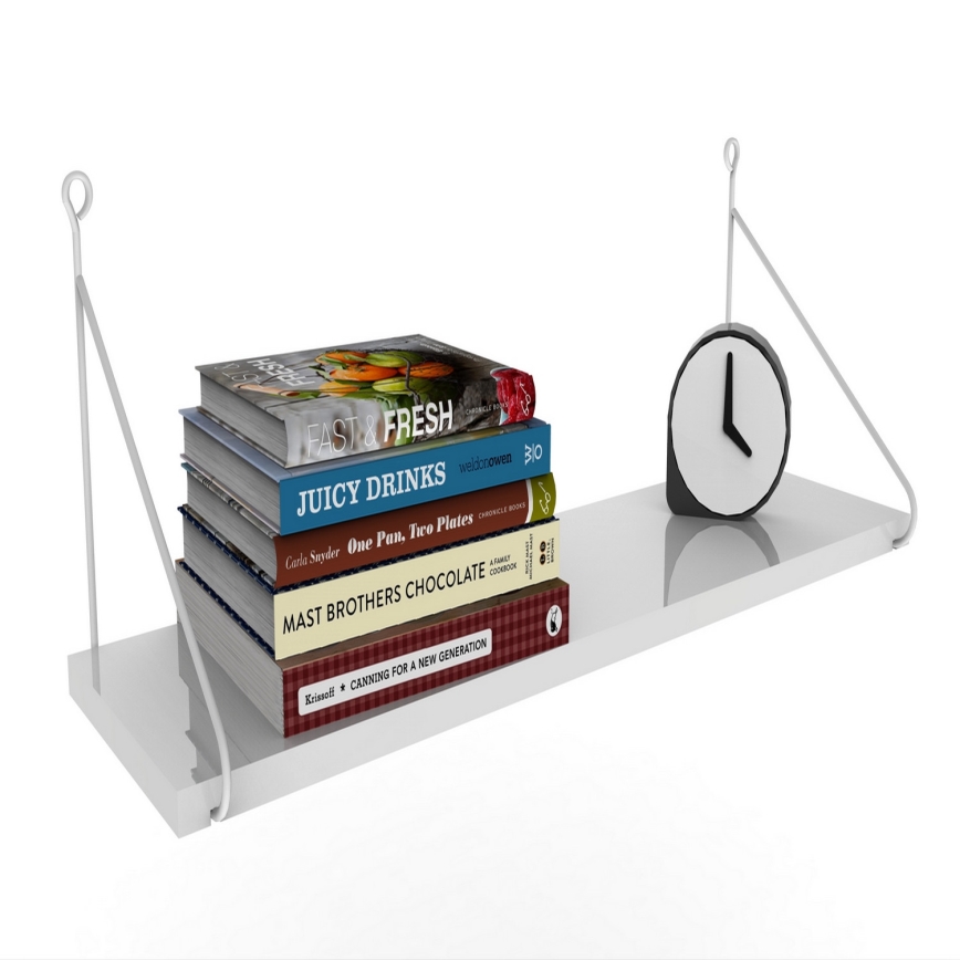 Zidna polica ARMONI 20x72 cm bela