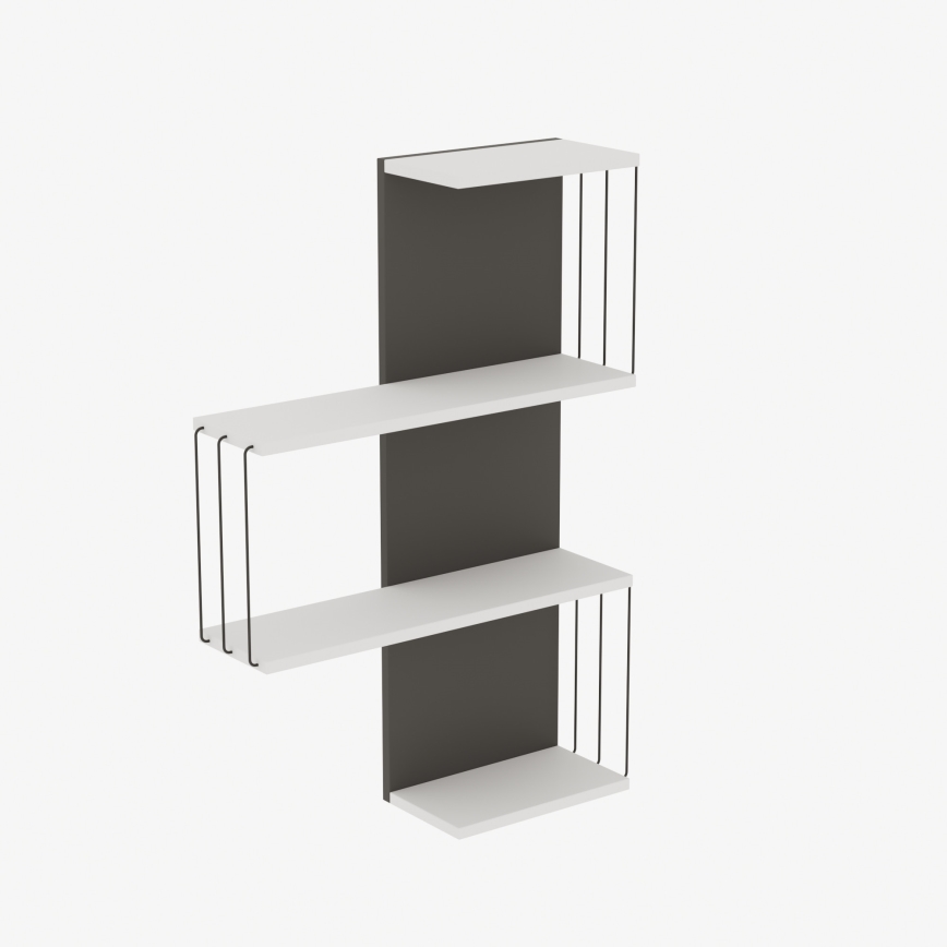 Zidna polica CAMBEL 96x64 cm bela/antracit