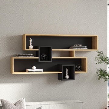 Zidna polica KAREN 120x72,2 cm braon/antracit