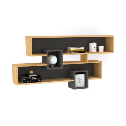 Zidna polica KAREN 120x72,2 cm braon/antracit