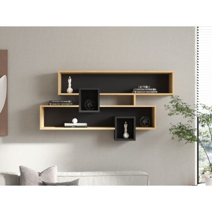 Zidna polica KAREN 120x72,2 cm braon/antracit