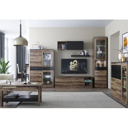 Zidna polica LANDU 6x80 cm manastirski hrast