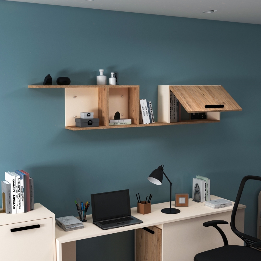 Zidna polica NEWRA 35x150 cm borovina Atlantic