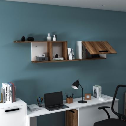 Zidna polica NEWRA 35x150 cm, braon