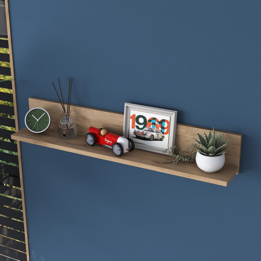 Zidna polica RANI 90x15 cm braon