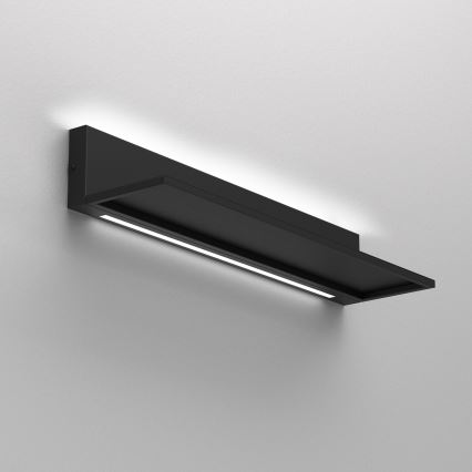 Zidna polica sa LED osvetljenjem SHELF 10x60 cm crna